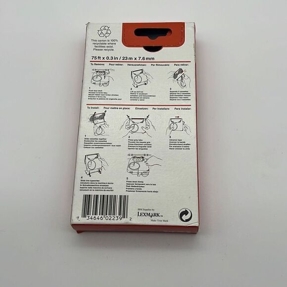 IBM‎ Typewriter Ribbon Lexmark Easy strike Lift Off Tape 1337765 Easystrike - Picture 2 of 2
